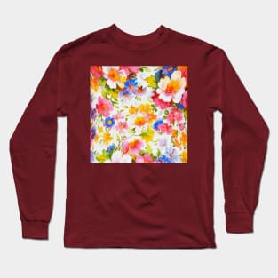 Floral festival with Spring flowers Long Sleeve T-Shirt